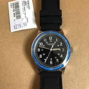 Coach rubber/stainless watch